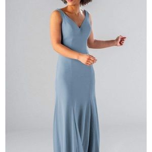 Kennedy Blue “Jessa” Bridesmaids Dress is Slate Blue.